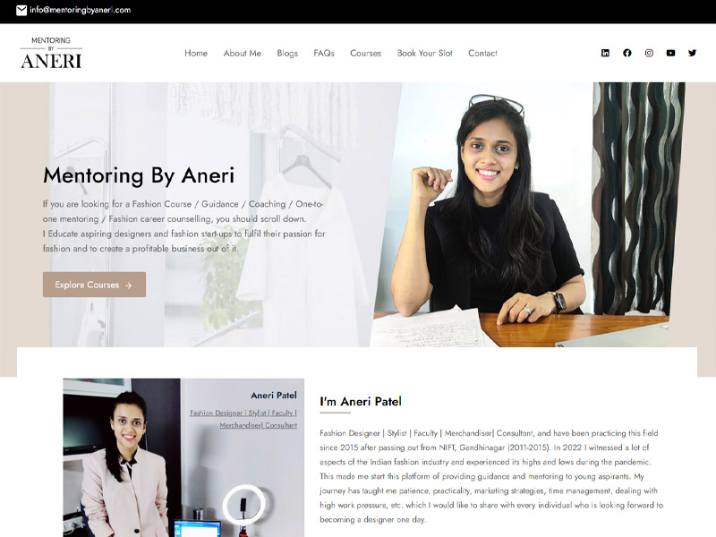 Aneri Patel - Fashion Designer & Consultant