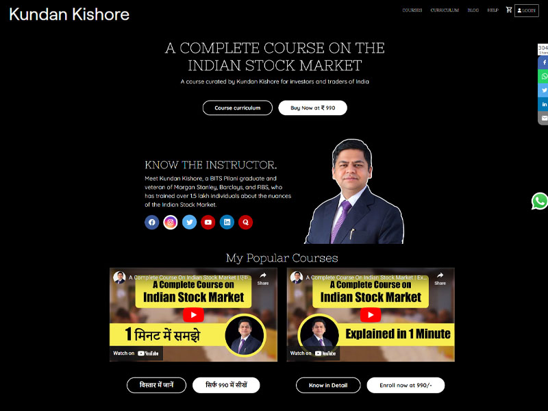 Kundan Kishore - A Complete Course on the Indian Stock Market